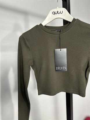 31236 UZUN KOLLU CROP TOP