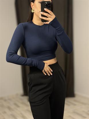 31236 UZUN KOLLU CROP TOP