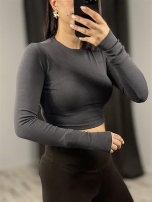 31236 UZUN KOLLU CROP TOP