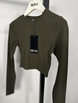 31236 UZUN KOLLU CROP TOP