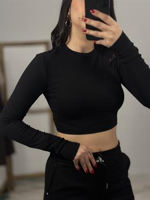31236 UZUN KOLLU CROP TOP