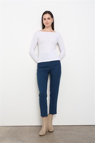 31332 KAYIK YAKA UZUN KOLLU TOP