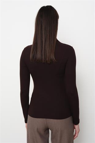 31391 DIK YAKA UZUN KOLLU TOP
