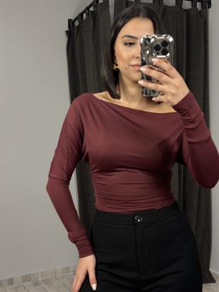 31438 UZUN KOLLU ASIMETRIK TSHIRT