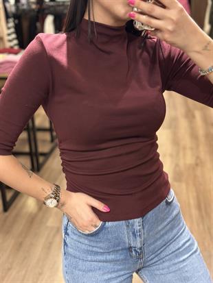 31470 DIK YAKA BUZGULU TSHIRT