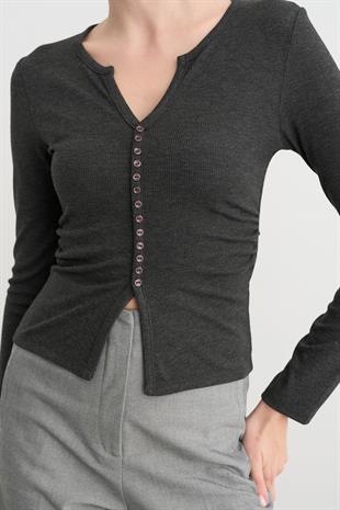 31548 DUGME DETAYLI BUZGULU TOP