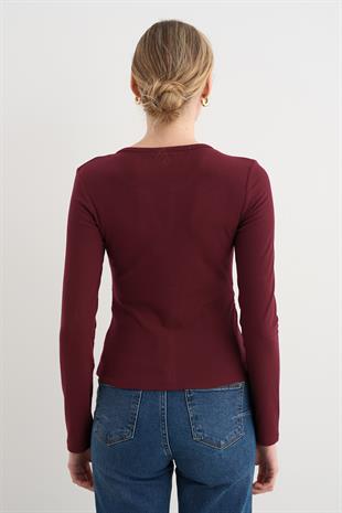 31548 DUGME DETAYLI BUZGULU TOP