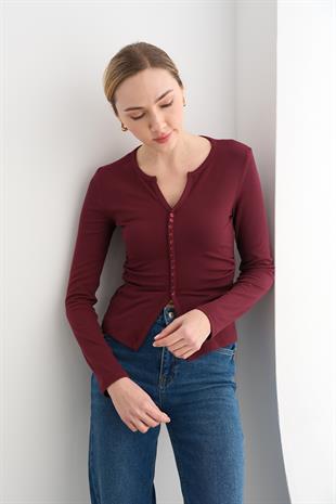 31548 DUGME DETAYLI BUZGULU TOP