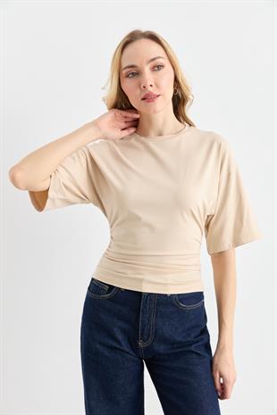 31610 BELI BUZGULU BISIKLET YAKA TSHIRT