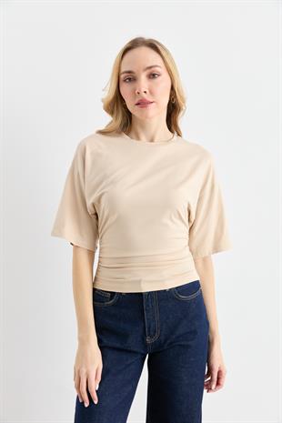 31610 BELI BUZGULU BISIKLET YAKA TSHIRT
