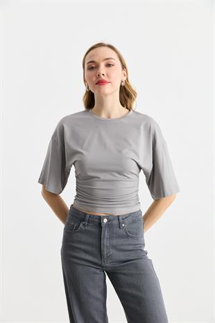 31610 BELI BUZGULU BISIKLET YAKA TSHIRT