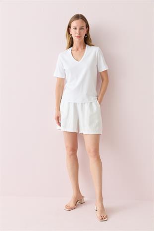 31840 V YAKA KISA KOLLU TSHIRT