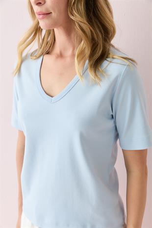 31840 V YAKA KISA KOLLU TSHIRT