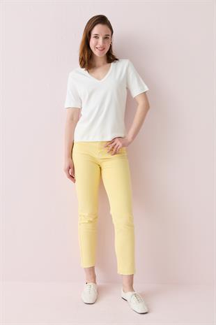 31840 V YAKA KISA KOLLU TSHIRT