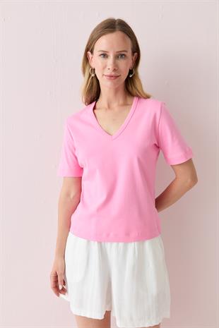 31840 V YAKA KISA KOLLU TSHIRT