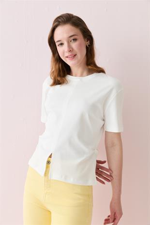 31874 YIRTMAC DETAYLI TSHIRT