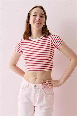 31889 CIZGILI CROP TOP