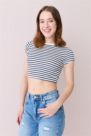 31889 CIZGILI CROP TOP