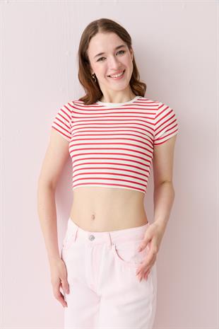 31889 CIZGILI CROP TOP
