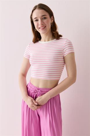31889 CIZGILI CROP TOP