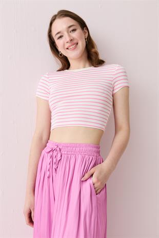 31889 CIZGILI CROP TOP