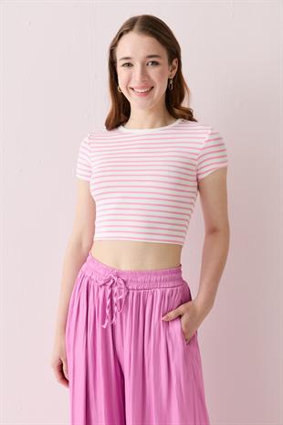 31889 CIZGILI CROP TOP
