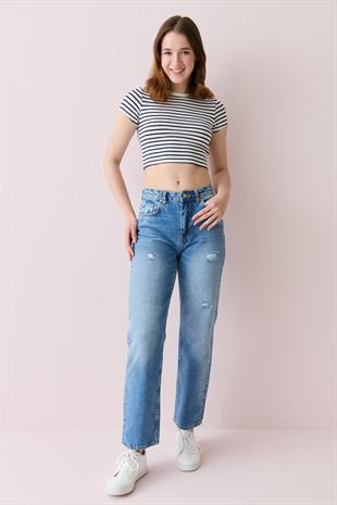 31889 CIZGILI CROP TOP