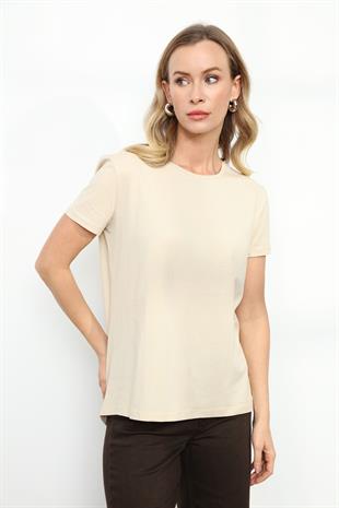 3471 BISIKLET YAKA BASIC TSHIRT