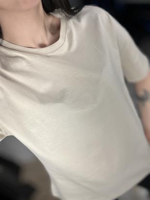 3683 SIFIR YAKA BASIC TSHIRT