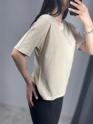 3683 SIFIR YAKA BASIC TSHIRT