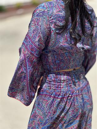37203 DESENLI BLUZ PANTOLON TAKIM