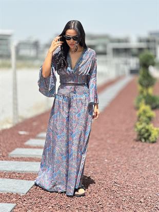 37203 DESENLI BLUZ PANTOLON TAKIM