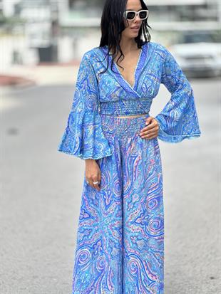 37434 DESENLI BLUZ PANTOLON TAKIM