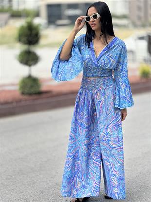 37434 DESENLI BLUZ PANTOLON TAKIM