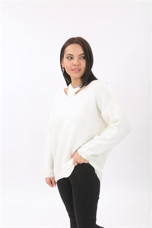 3819 YAKA DETAYLI TRIKO KAZAK