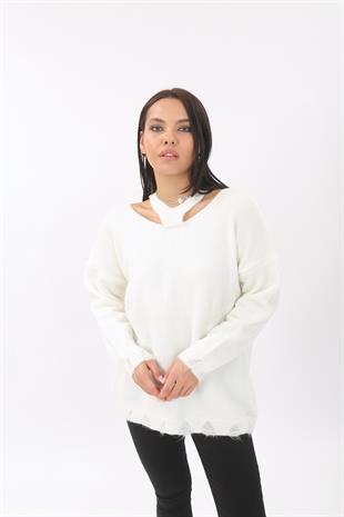 3819 YAKA DETAYLI TRIKO KAZAK