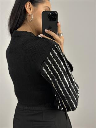 4125 PULLU CROP TRIKO KAZAK