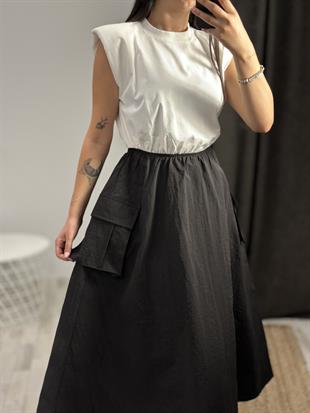 41551 SIRTI ACIK VATKALI ELBISE