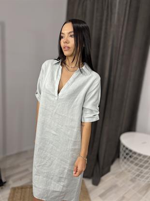 4316 GOMLEK YAKA ELBISE