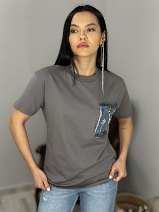 4652 KOT CEP DETAYLI TSHIRT
