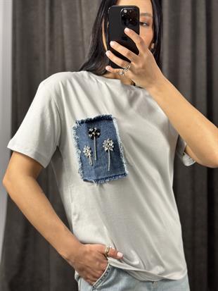 4652 KOT CEP DETAYLI TSHIRT