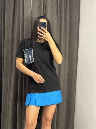 4652 KOT CEP DETAYLI TSHIRT