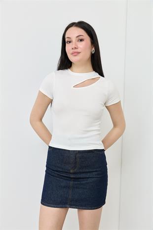 4693 KISA KOL ONU ACIK BLUZ