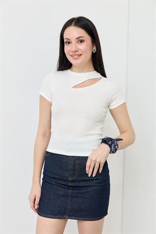 4693 KISA KOL ONU ACIK BLUZ