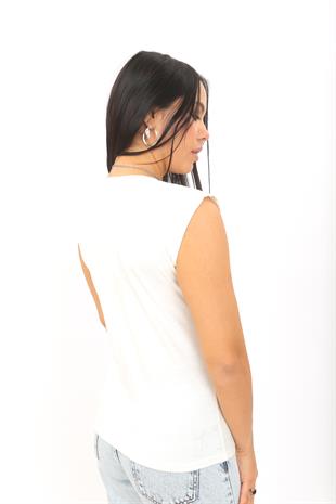 4709 KOLU NAKISLI TSHIRT