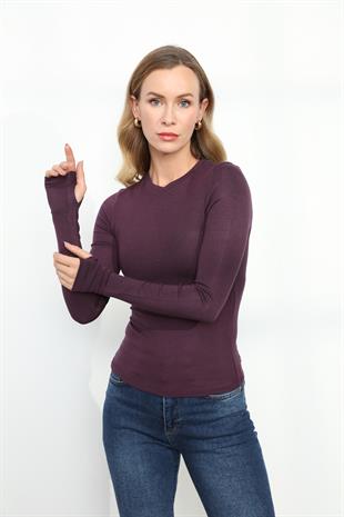5068 KOLU YIRTMACLI TSHIRT