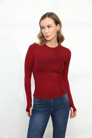 5068 KOLU YIRTMACLI TSHIRT