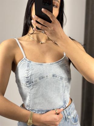 50713 KAR YIKAMA DENIM TOP