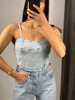50713 KAR YIKAMA DENIM TOP