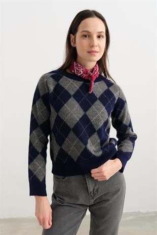5219 BAKLAVA DESEN KAZAK
